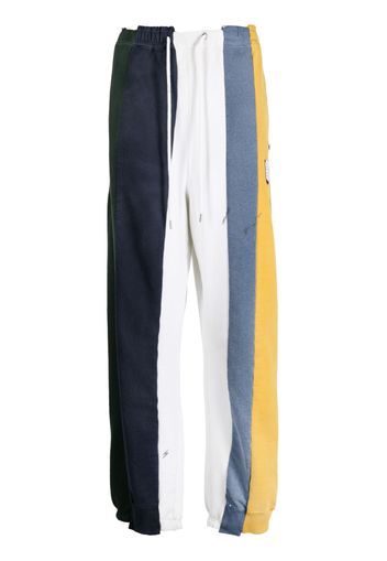 Maison Mihara Yasuhiro colour-block panelled cotton track pants - Blu