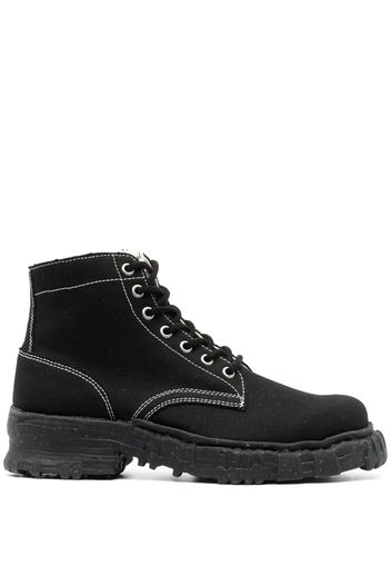 Maison Mihara Yasuhiro side-zip canvas boots - Nero