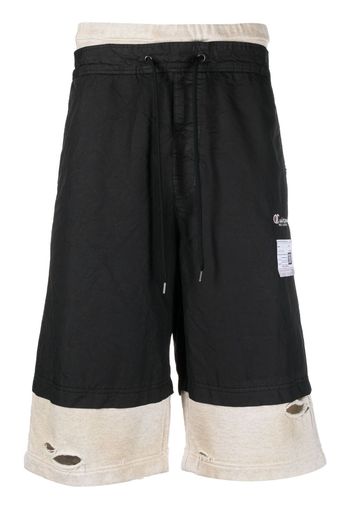 Maison Mihara Yasuhiro layered drawstring shorts - Nero