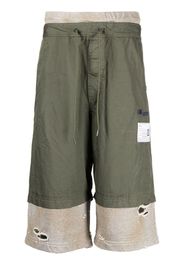 Maison Mihara Yasuhiro Layered drawstring shorts - Verde