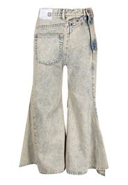 Maison Mihara Yasuhiro cropped flared denim jeans - Blu