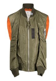 Maison Mihara Yasuhiro multi-layered bomber jacket - Verde