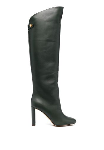 Maison Skorpios knee-high leather boots - Verde