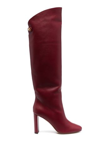 Maison Skorpios knee-length leather boots - Rosso