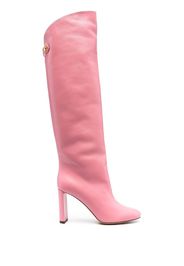 Maison Skorpios clip-fastening 100mm long boots - Rosa