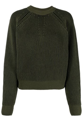 Maison Ullens ribbed crew neck jumper - Verde