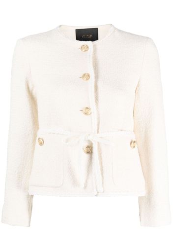 Maje braided-trim tweed jacket - Bianco