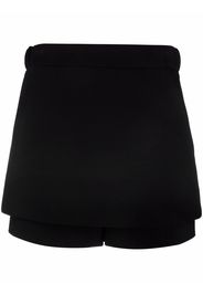 Maje high-waisted layered shorts - Nero