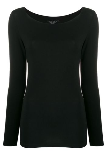 boat neck stretch top