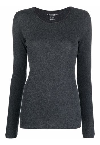 Majestic Filatures cotton-cashmere knitted top - Grigio