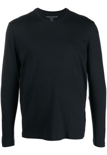 Majestic Filatures crew neck long-sleeved T-shirt - Blu