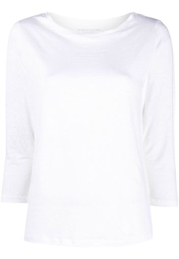 Majestic Filatures crop-sleeve T-shirt - Bianco