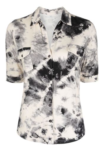 Majestic Filatures tie dye-print short-sleeved shirt - Toni neutri