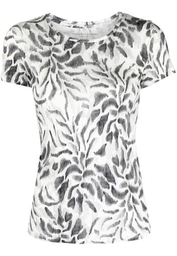 Majestic Filatures patterned short-sleeved T-shirt - Bianco