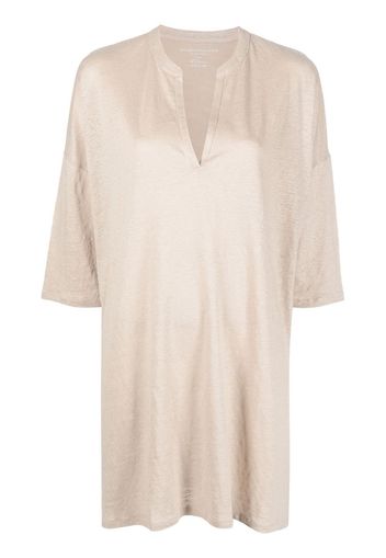 Majestic Filatures three-quarter sleeve tunic - Toni neutri