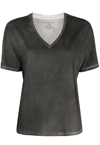 Majestic Filatures V-neck short-sleeve T-shirt - Grigio