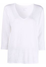 Majestic Filatures V-neck long-sleeved T-shirt - Bianco