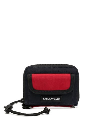 Makavelic logo colour-block wallet - Blu