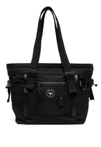 Makavelic logo-patch strap-detail tote bag - Nero