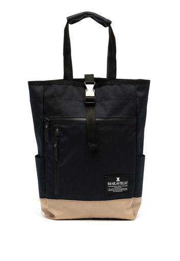 Makavelic logo-patch tote backpack - Nero