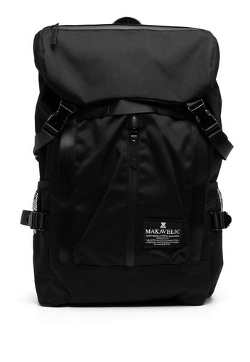 Makavelic logo-patch backpack - Nero