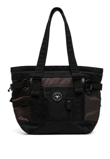 Makavelic contrasting-panel strap-detail tote bag - Nero