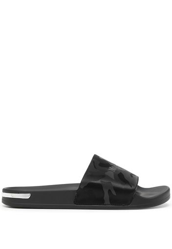 Mallet Sandali slides goffrati - Nero