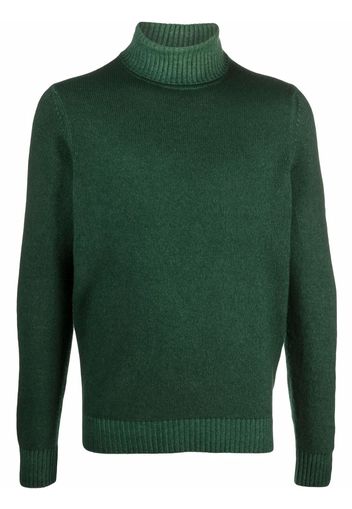 Malo roll-neck rib-trimmed jumper - Verde