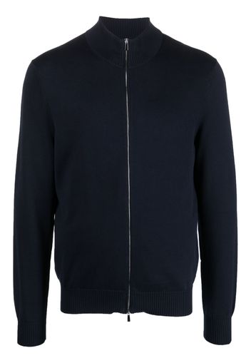 Malo long-sleeve zip-up sweatshirt - Blu