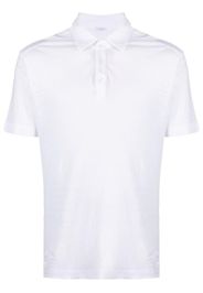 Malo linen short-sleeve polo shirt - Bianco