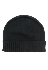 Malo ribbed-trim cashmere beanie - Nero