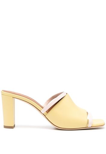 Malone Souliers square open toe mules - Giallo