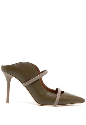 Malone Souliers Maureen pointed leather mules - Verde