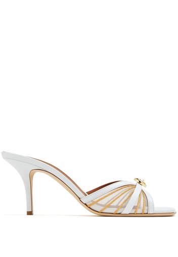 Malone Souliers engraved-detail 70mm mule sandals - Bianco