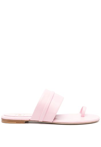 Malone Souliers single-strap leather flat sandals - ROSE