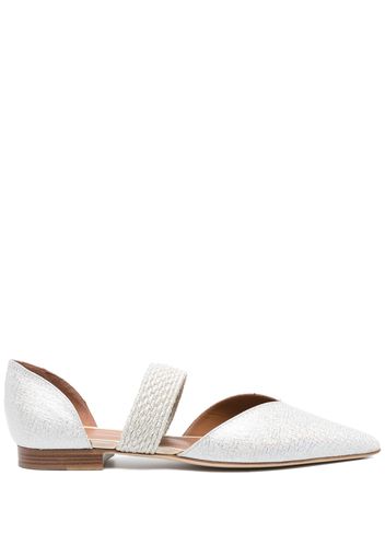 Malone Souliers Maisie leather ballerina shoes - Argento