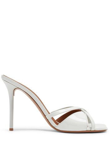 Malone Souliers Penn 85mm patent leather mules - Bianco