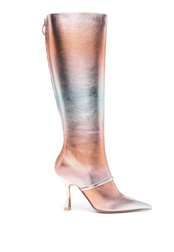 Malone Souliers Markle 90mm metallic knee boots - Arancione