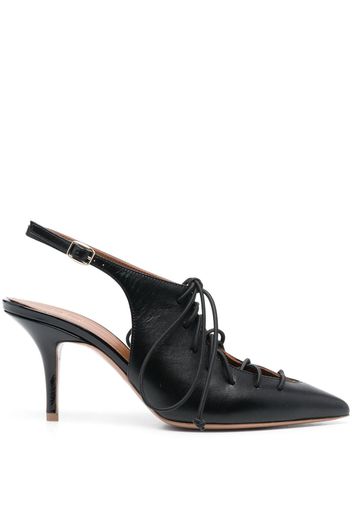 Malone Souliers Alessandra 90mm lace-up fastening pumps - Nero