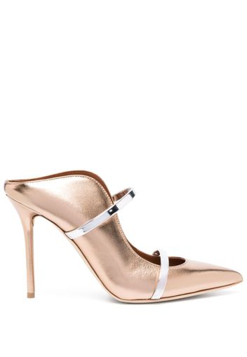 Malone Souliers Maureen 115mm leather mules - Oro