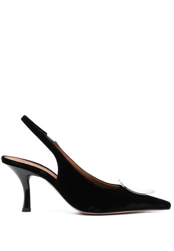 Malone Souliers Vilma 70mm velvet pumps - Nero