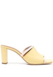 Malone Souliers square open toe mules - Giallo