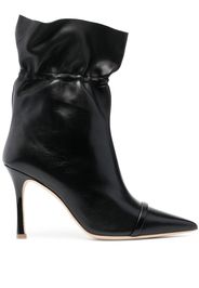 Malone Souliers ruched pointed boots - Nero