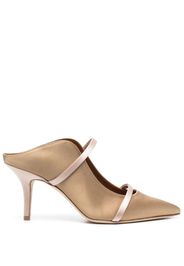 Malone Souliers satin finish pointed toe mules - Toni neutri