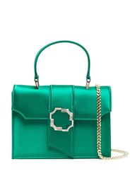 Malone Souliers Audrey squared satin mini bag - Verde