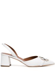 Malone Souliers Misha buckled leather pumps - Bianco