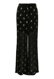 Mame Kurogouchi Pantaloni dritti con motivo paisley jacquard - Nero