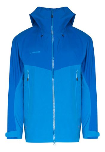 blue Crater hardshell hooded jacket