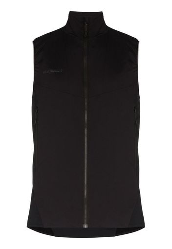 logo-print gilet jacket