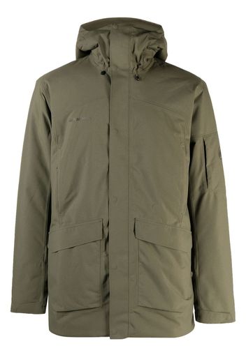 Mammut logo-print hooded jacket - Verde